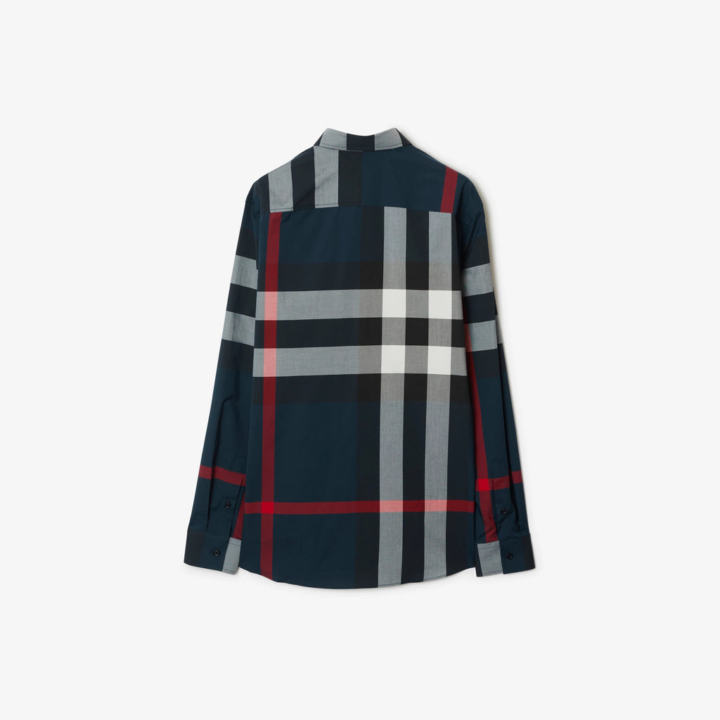 BURBERRY Somerton Shirt Navy Check
