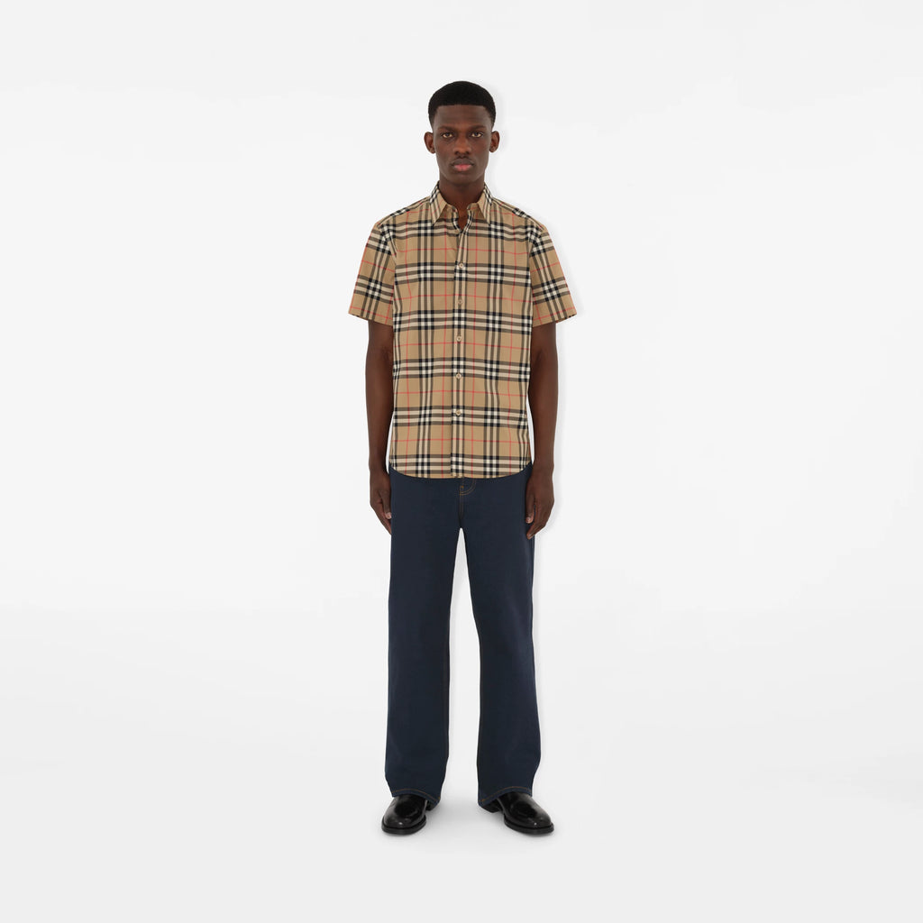 BURBERRY Caxton SS Shirt Archive Beige Check