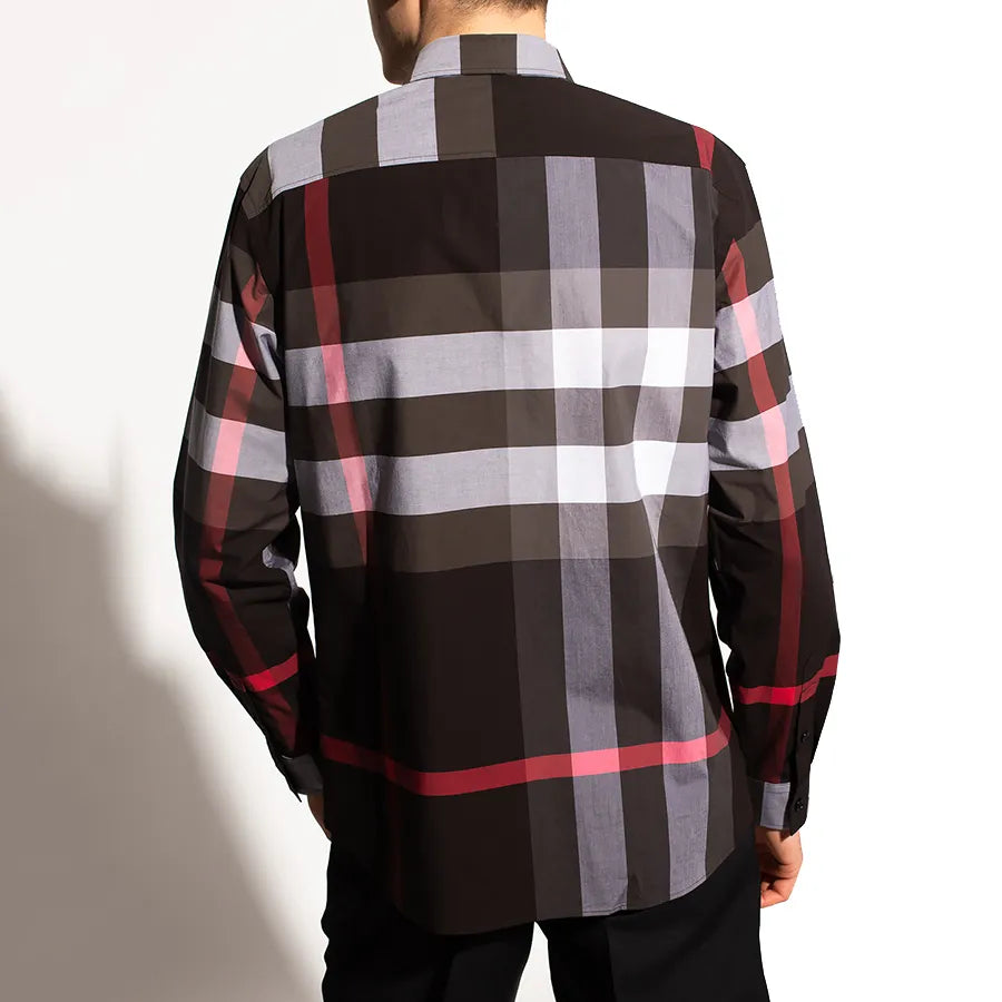BURBERRY Somerton Shirt Charcoal Check