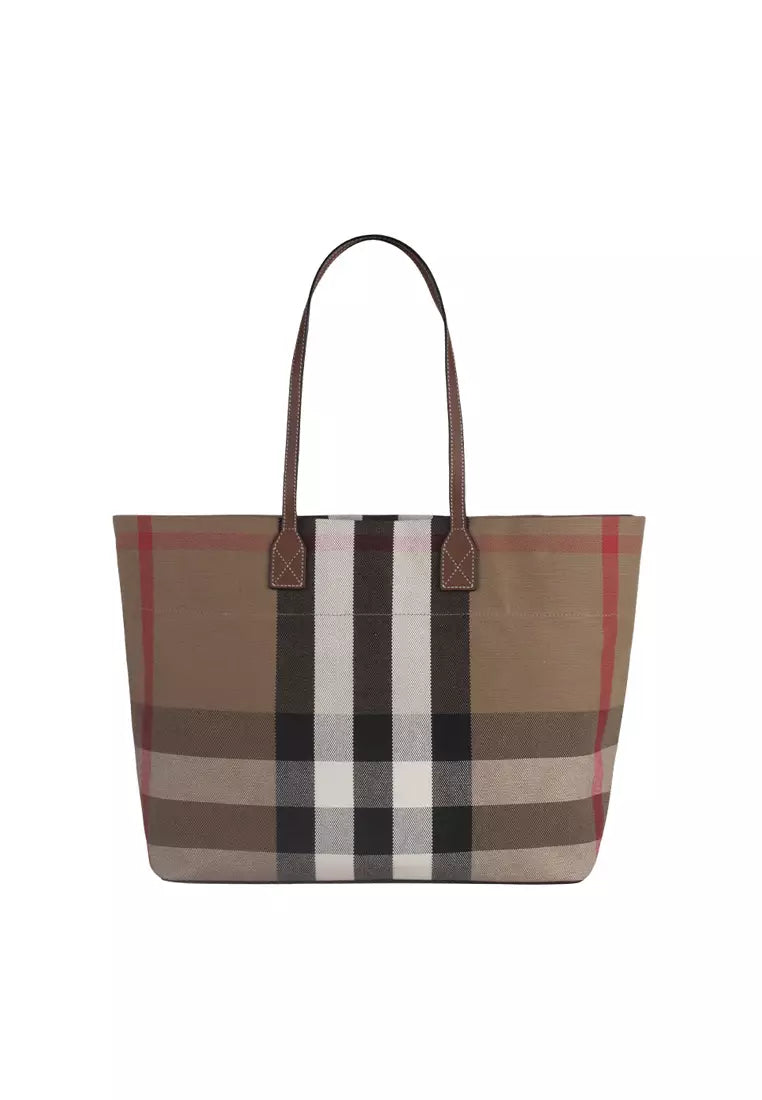 BURBERRY Check Canvas Tote