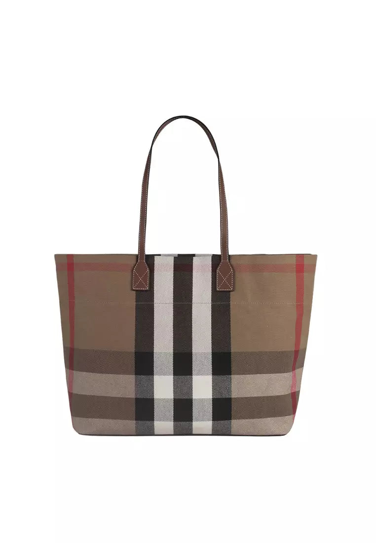 BURBERRY Check Canvas Tote