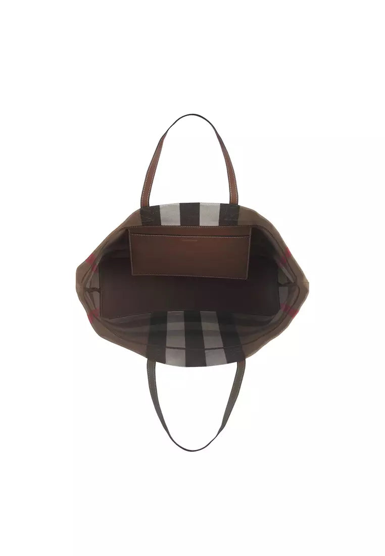 BURBERRY Check Canvas Tote