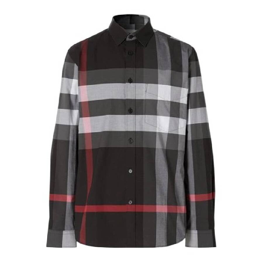BURBERRY Somerton Shirt Charcoal Check