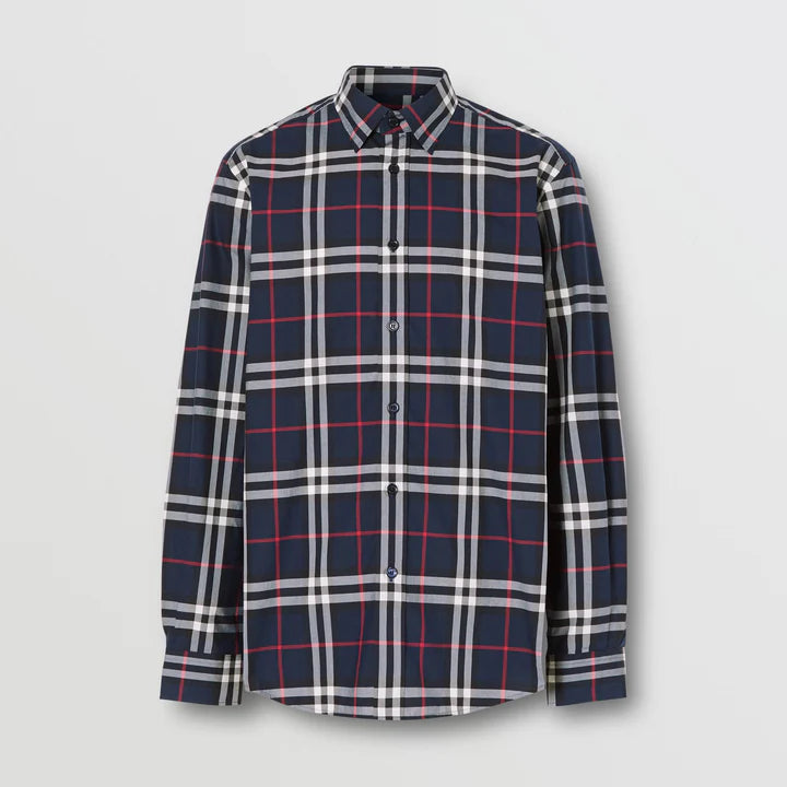 BURBERRY Caxton Shirt Navy Check